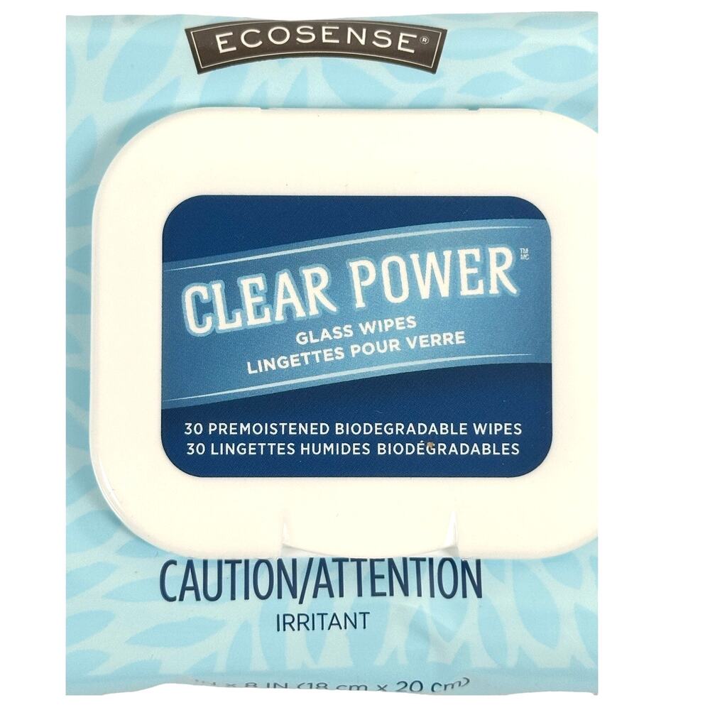 Melaleuca EcoSense Clear Power Glass Cleaner Wipes- Pack of 36 Wipes-New!